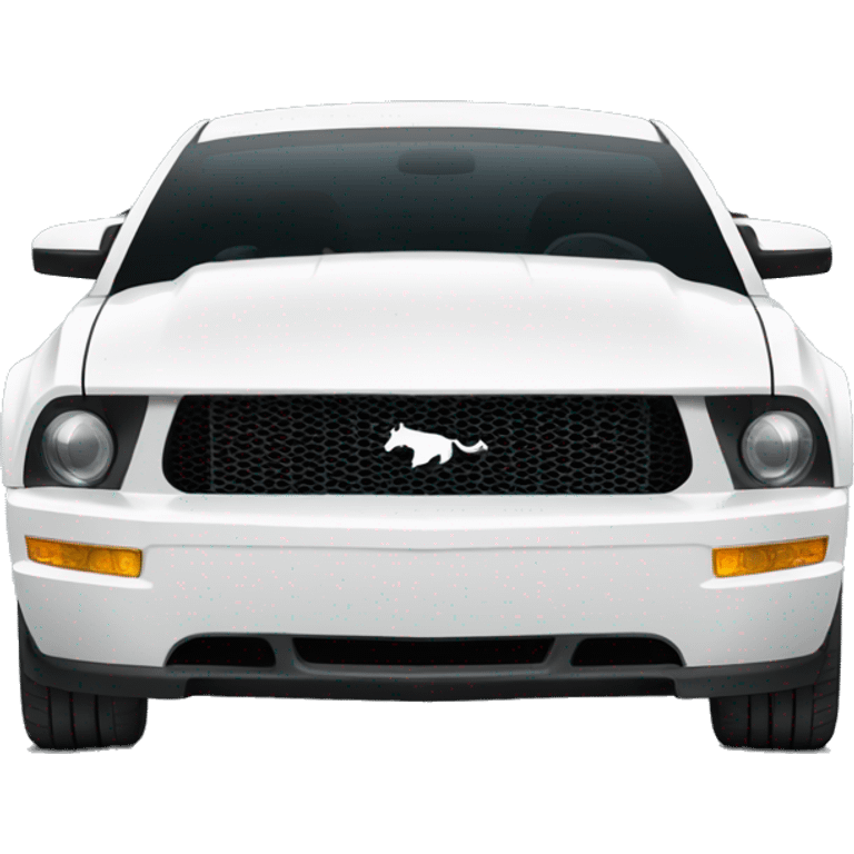 white 2009 ford mustang  emoji