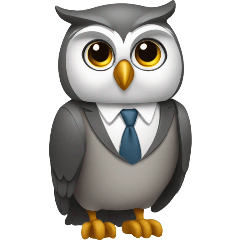 Business owl emoji