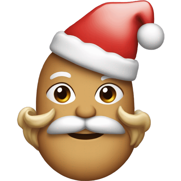 Love with Christmas hat emoji