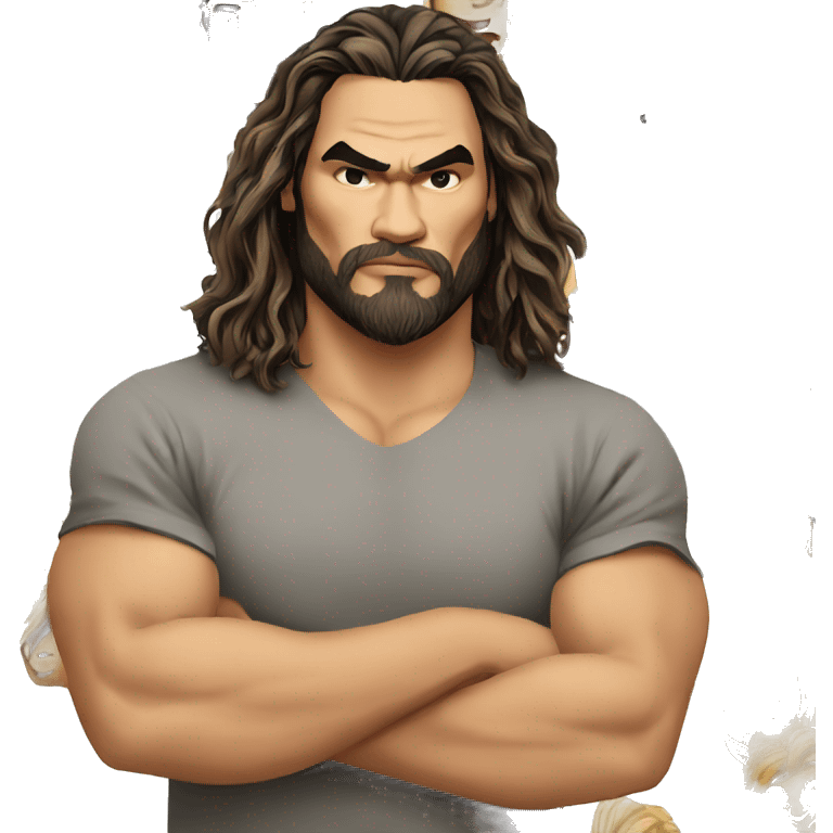 realistic jason momoa wearing tee emoji