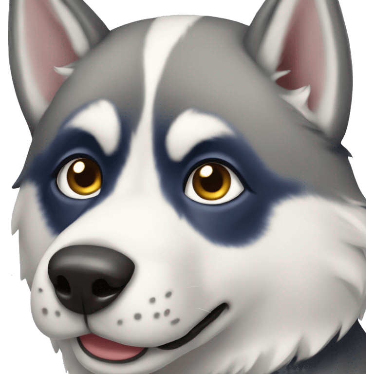 husky dog emoji