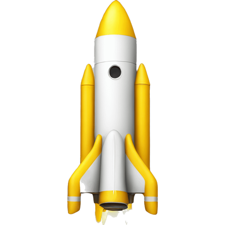 Space rocket yellow emoji