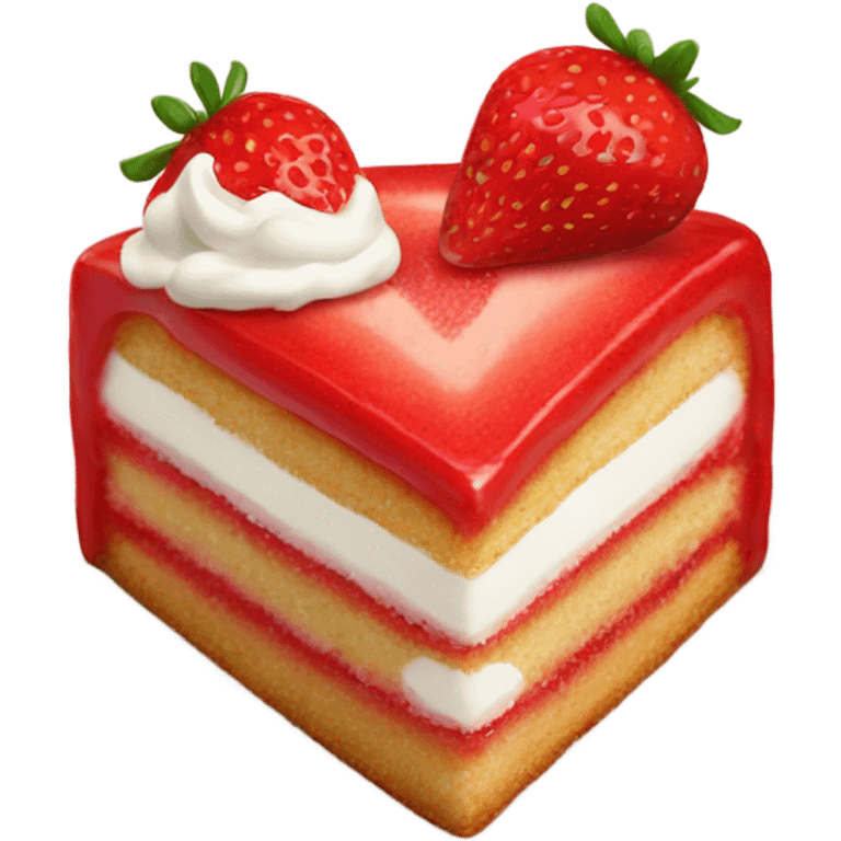 strawberry cake with white cream emoji