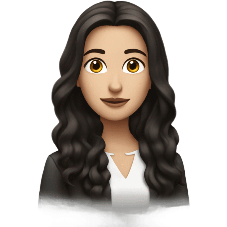 Brunette with Dálmata  emoji