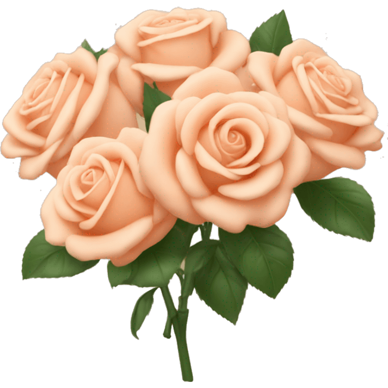 Pale peach bunch of roses emoji