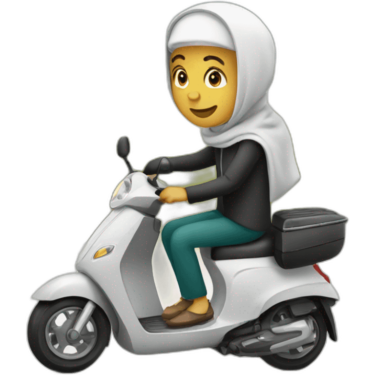 muslim with scooter emoji