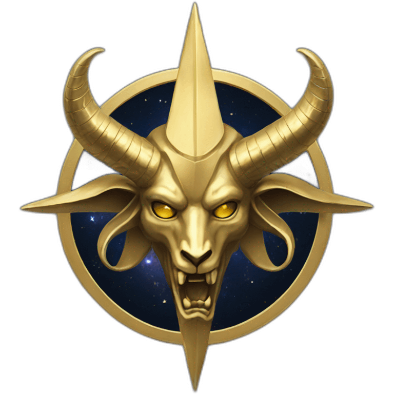 Gold Baphomet star emoji