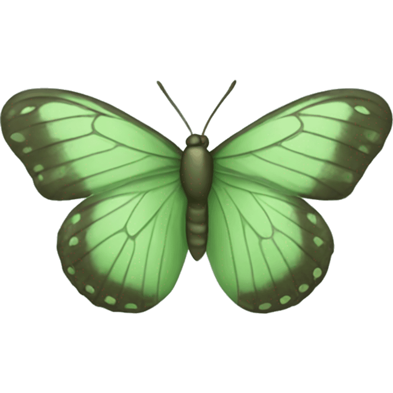 Sage green butterfly emoji