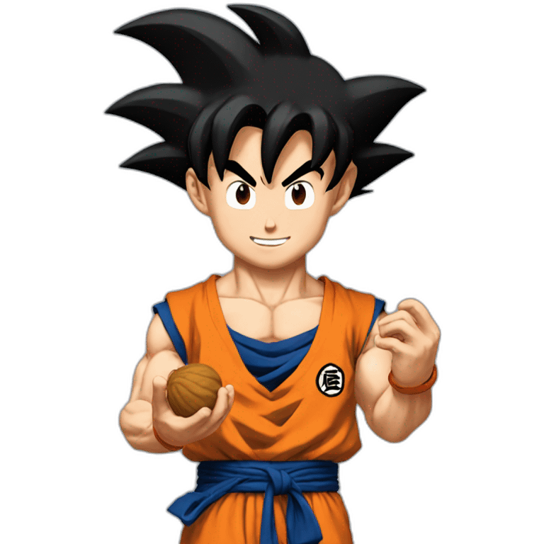 goku holding nuts emoji