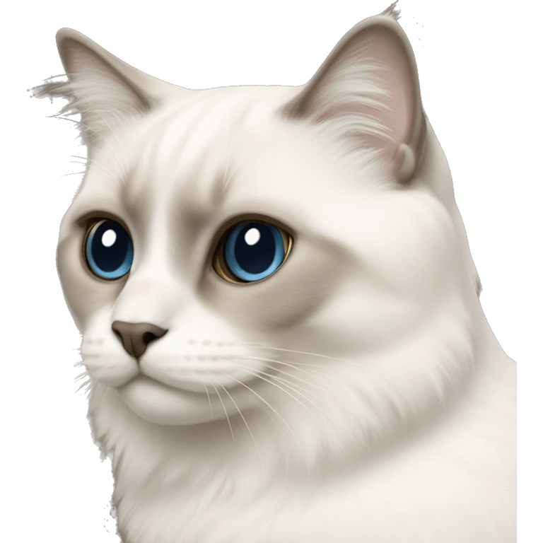 White birman cat emoji