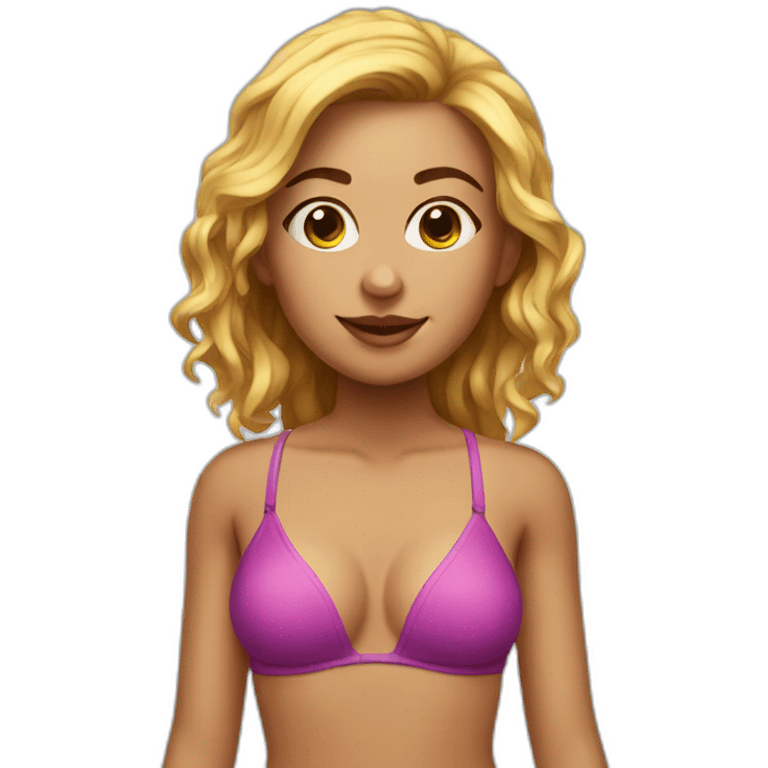 realistic bikini girl emoji