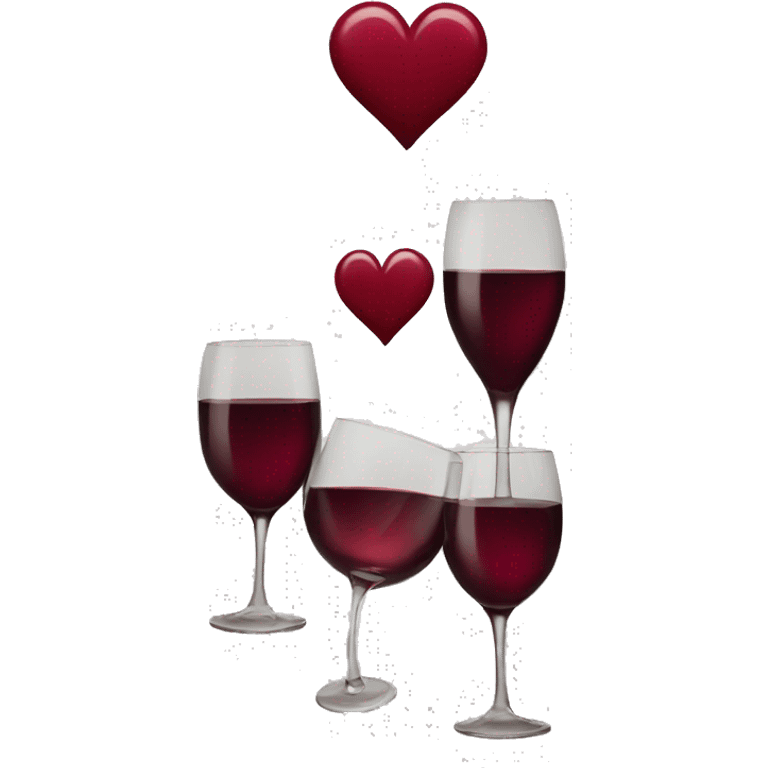 Wine red heart emoji