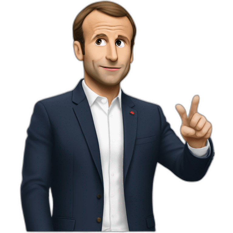 Macron qui fait un rap emoji