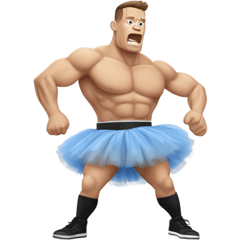 John Cena wearing a tutu farting￼ emoji