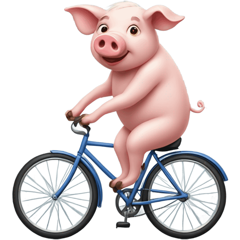 Pig riding a bike emoji