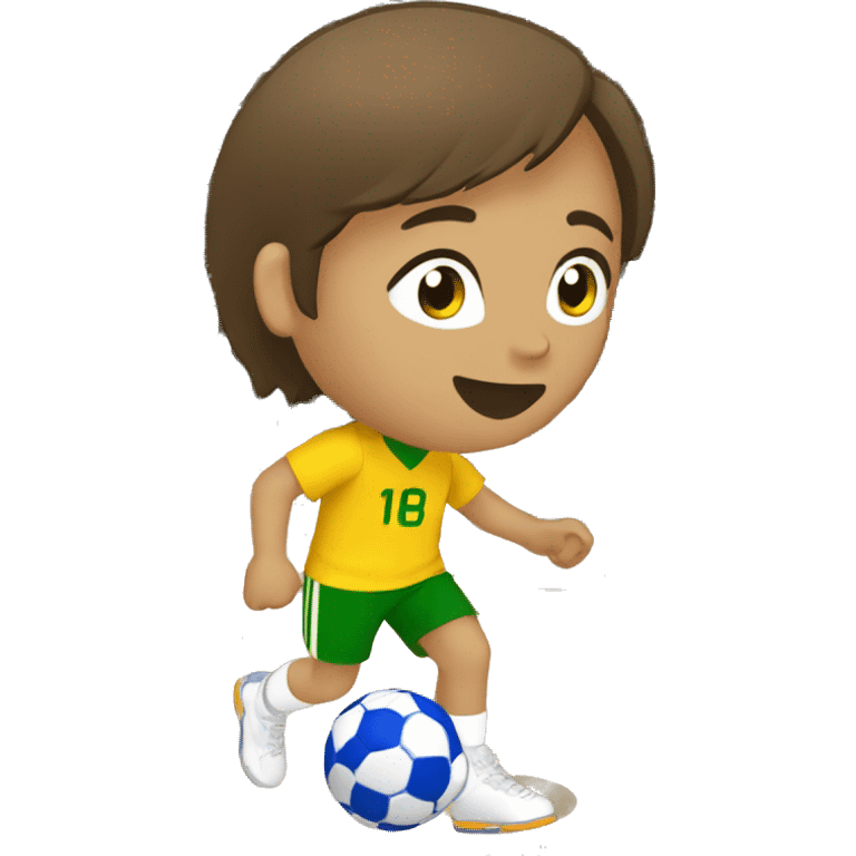 jugadora futsal pateando la pelota emoji