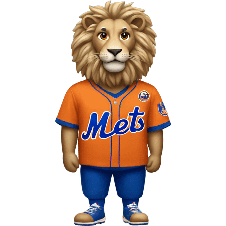 Lion with Mets jersey  emoji