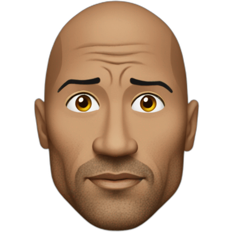 The rock dwane johnson one eye up emoji