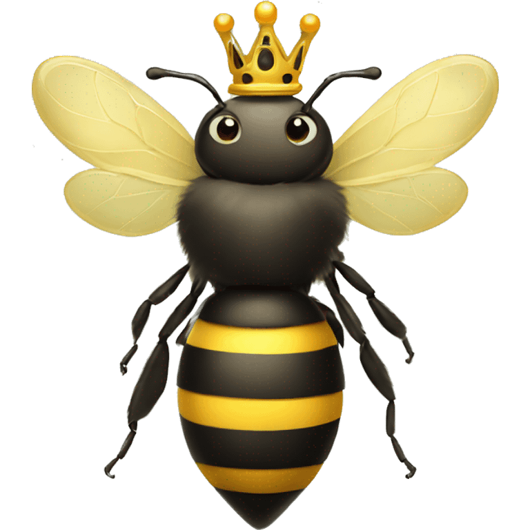 Bee with crown emoji