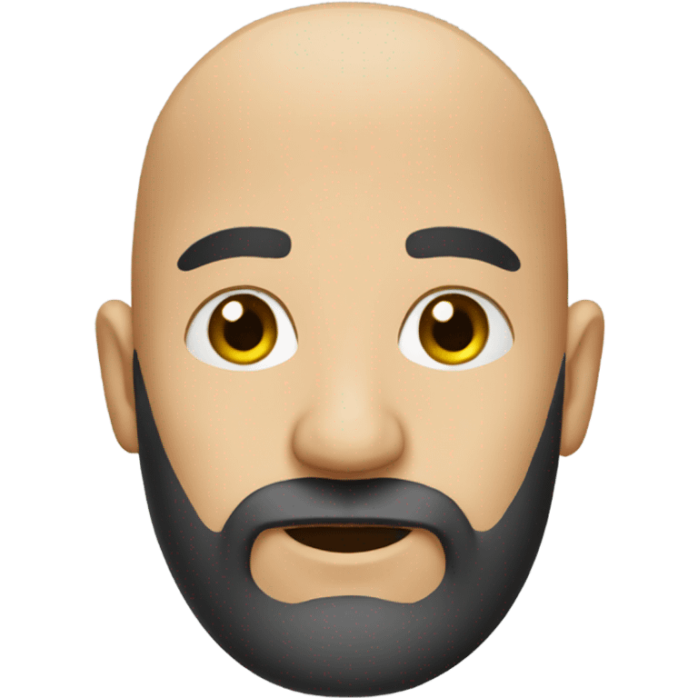 Bald with beard emoji