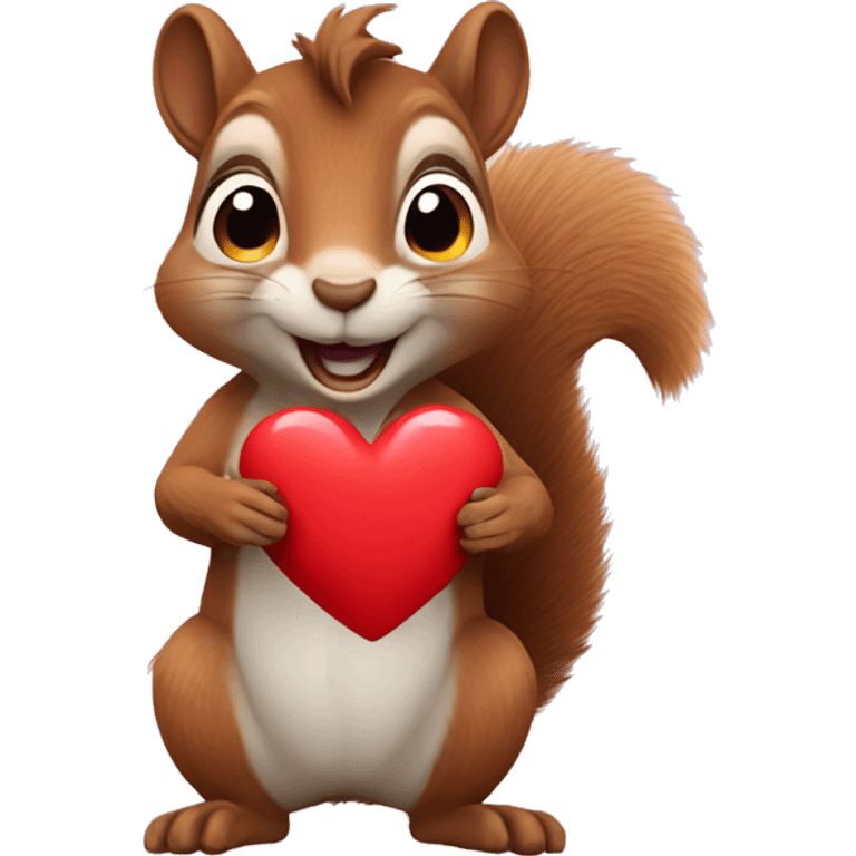 Squirrel with heart  emoji