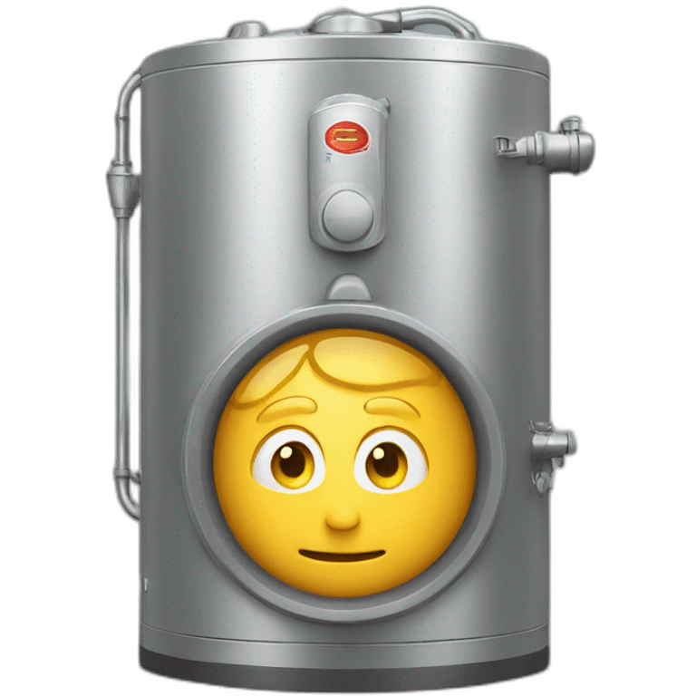 man hugging a boiler emoji