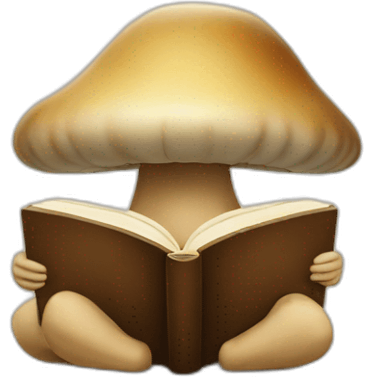 Human mushroom reading a book emoji