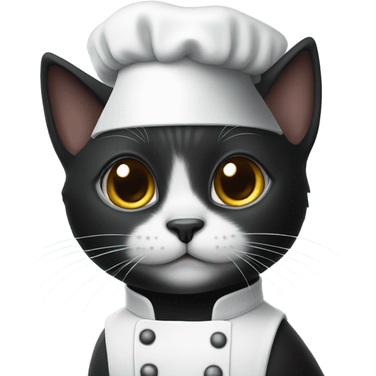 Black kitten in chef’s hat  emoji