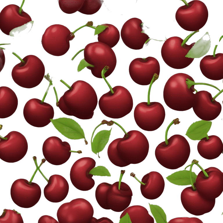 A cherry that is the color black emoji