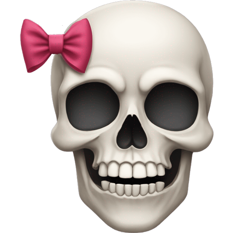 Skull face with bow emoji