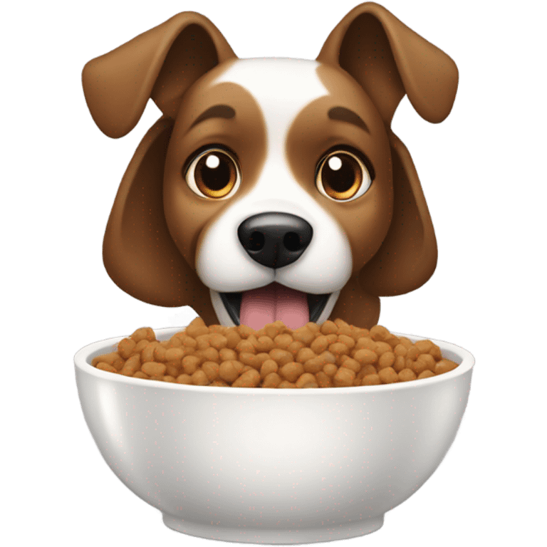 Dog eating food emoji