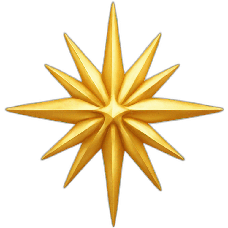 eight pointed golden fantasy star emoji