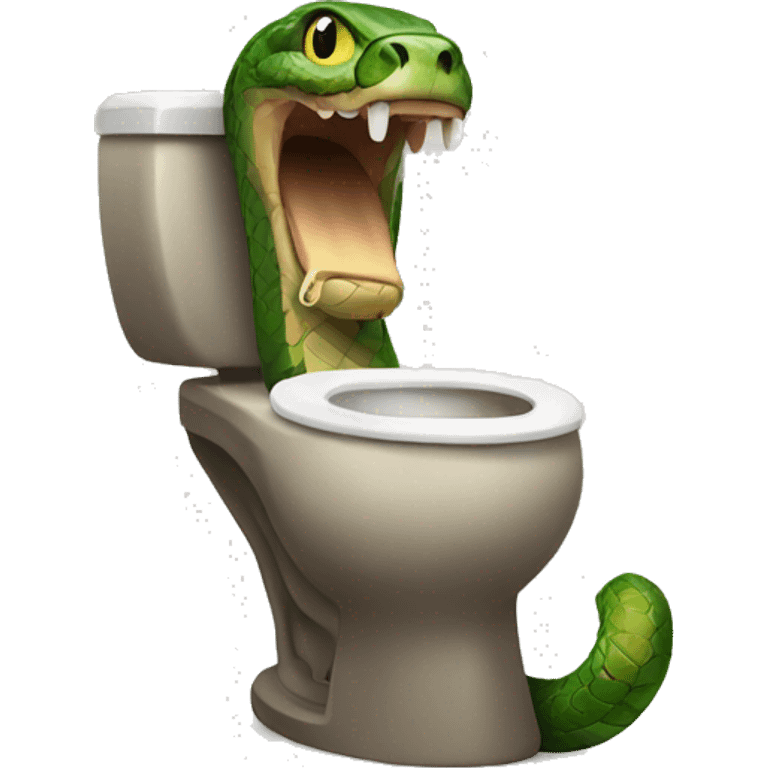 Snake siting on the toilet emoji