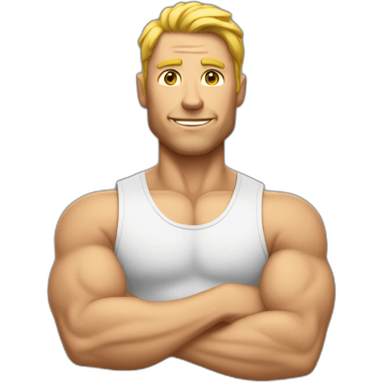 white man with muscles emoji