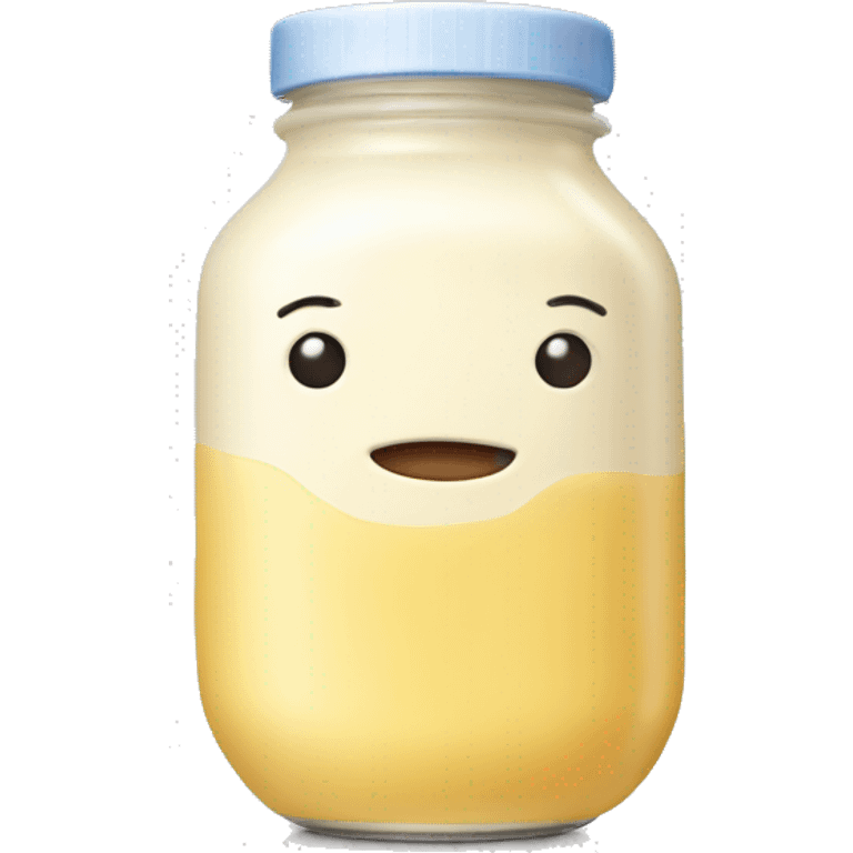 Mayonnaise with middle part emoji