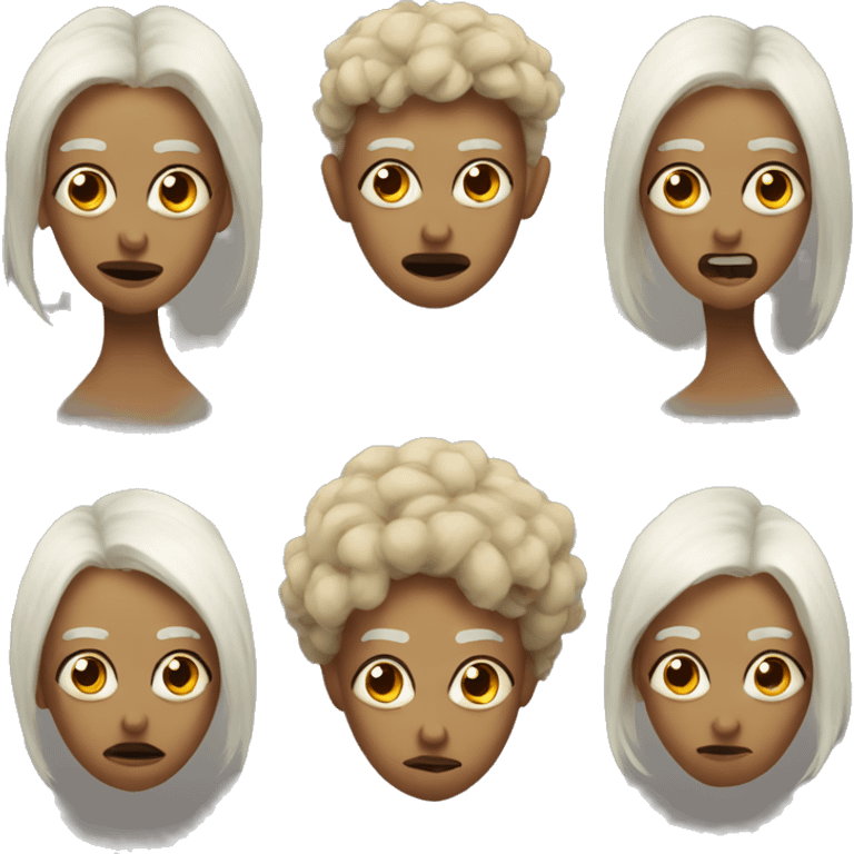 ugly golem with women hair emoji