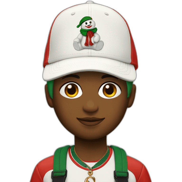 bonhomme avec une casquette gucci emoji