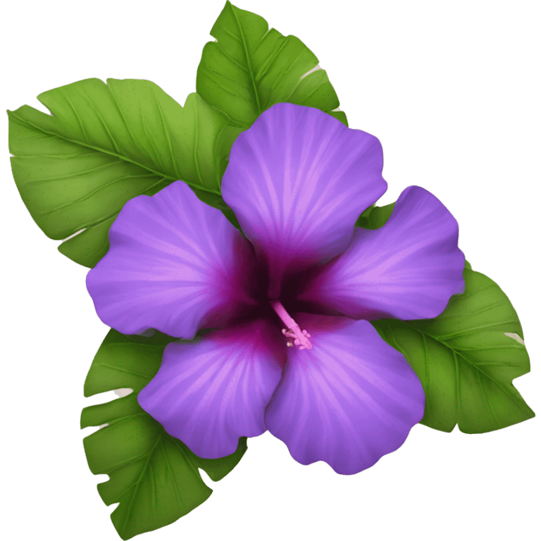 Purple hibiscus flower emoji