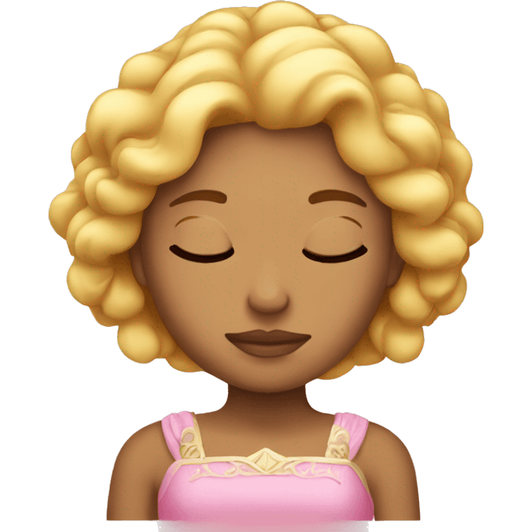 Sleeping princess pink  emoji