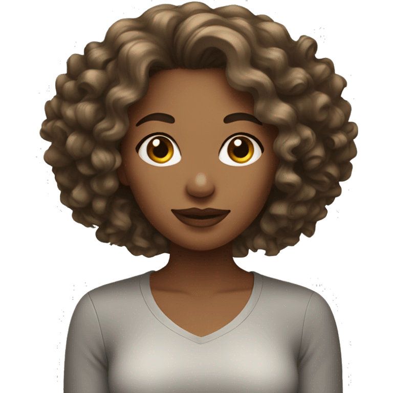 woman with heatless curls emoji