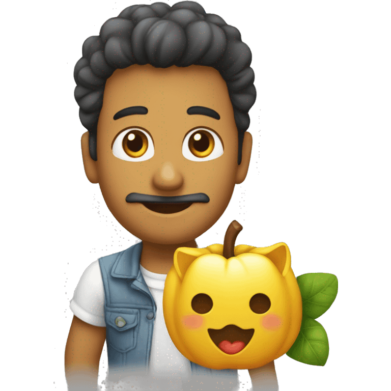 Coração com chifre e rabinho emoji