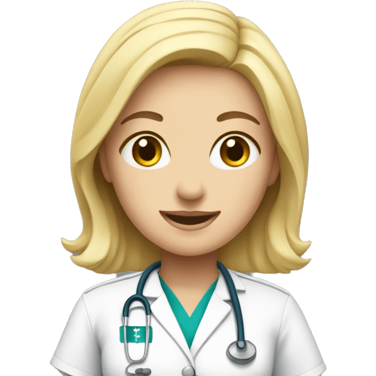 blonde girl nurse emoji