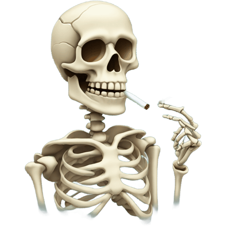 skeleton smoking emoji