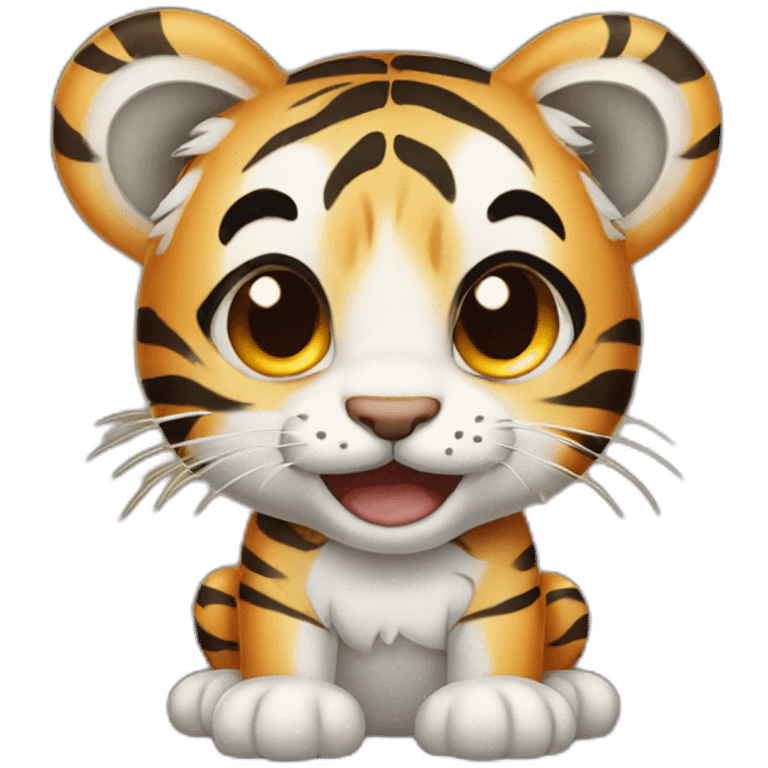 tiger cub with tears emoji