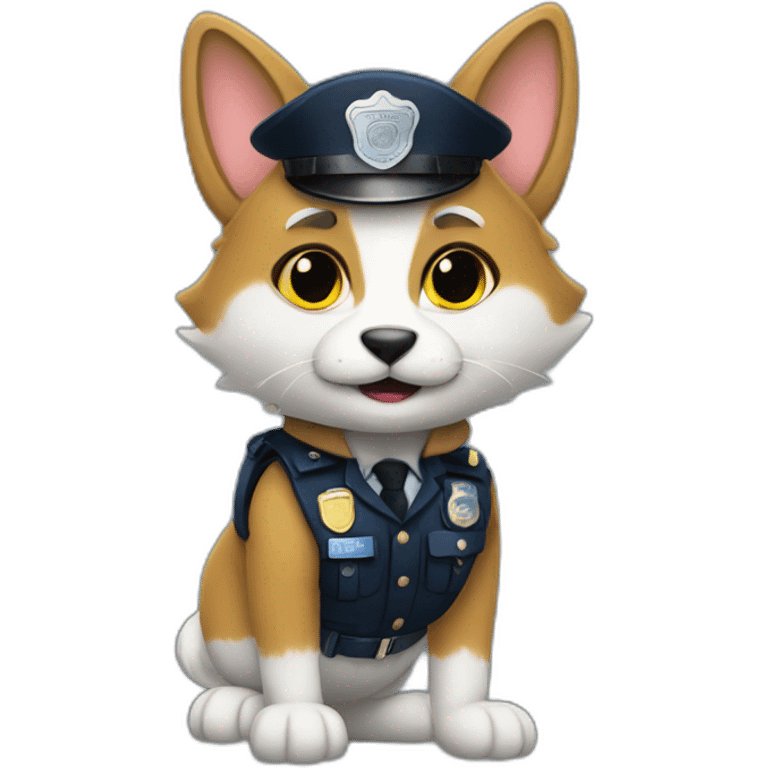 Furry police officer emoji