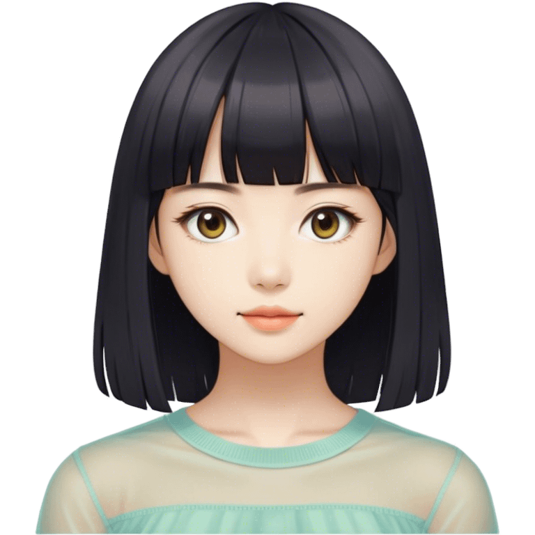 i was born in 1997. A 27 year old taiwanese girl now with see-through blunt bangs, hair is longer below shoulder level. An INFJ with slight smile and hidden double eyelid.  emoji