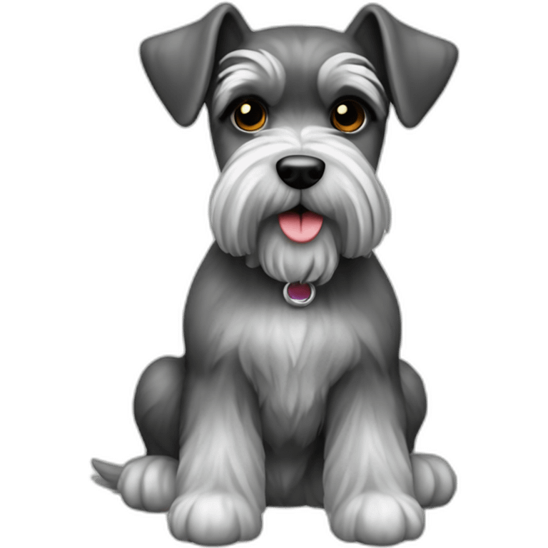 miniature schnauzer salt and pepper emoji