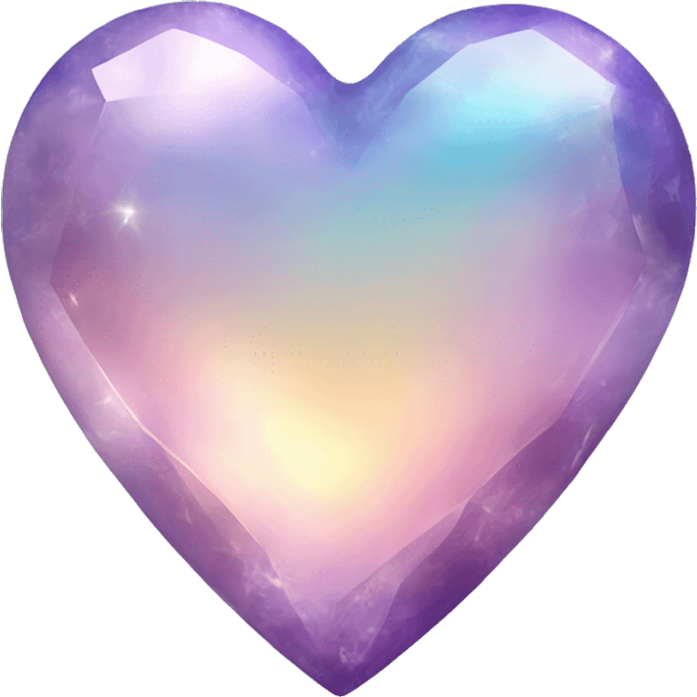 Opalescent gemstone heart emoji