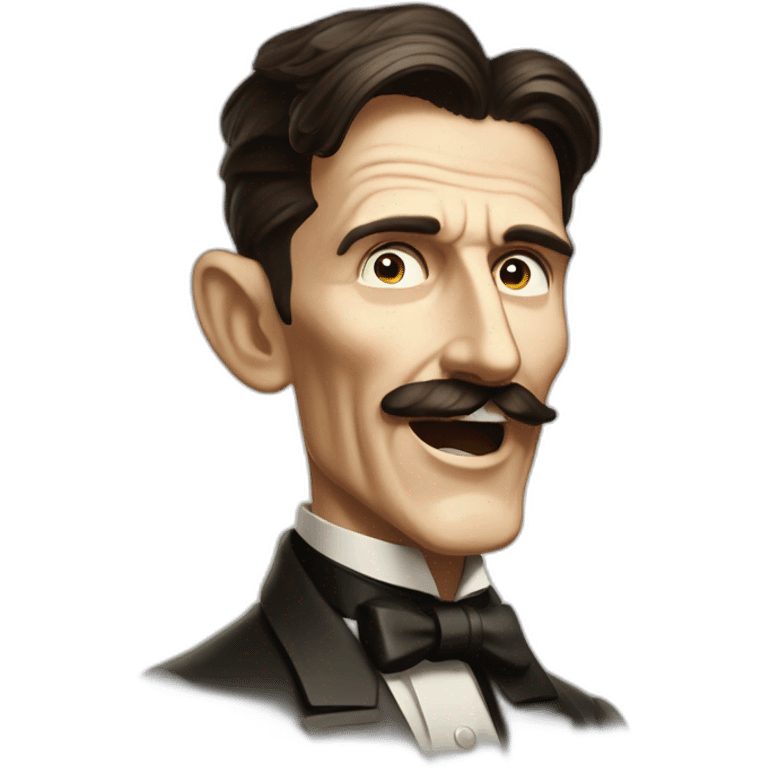 Nikola Tesla surprised  emoji