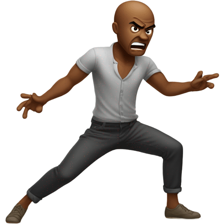 Angry man dancing emoji